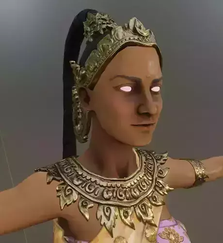 Thai Girl Low-poly 3D model
