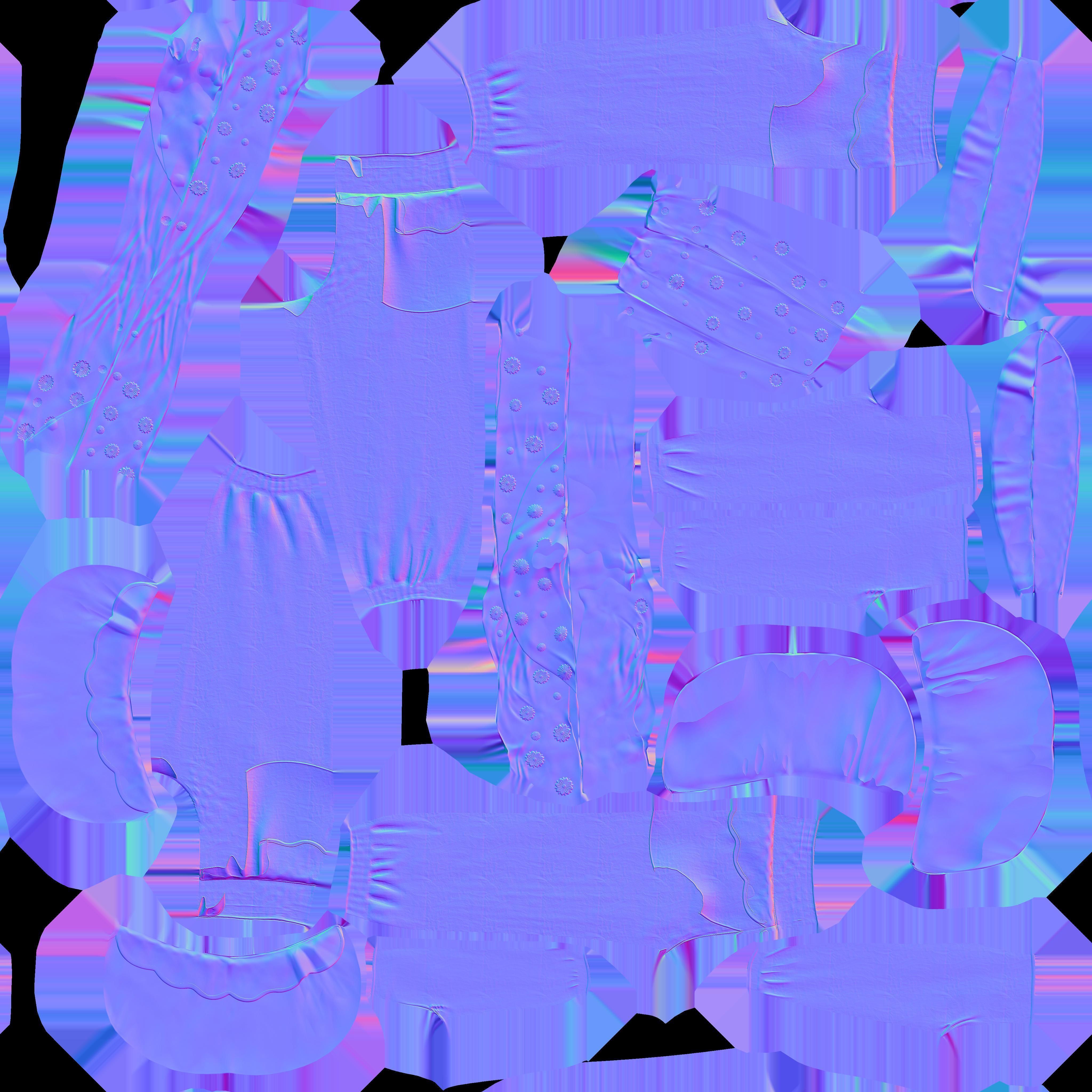 Thai Girl Low-poly 3D model_7