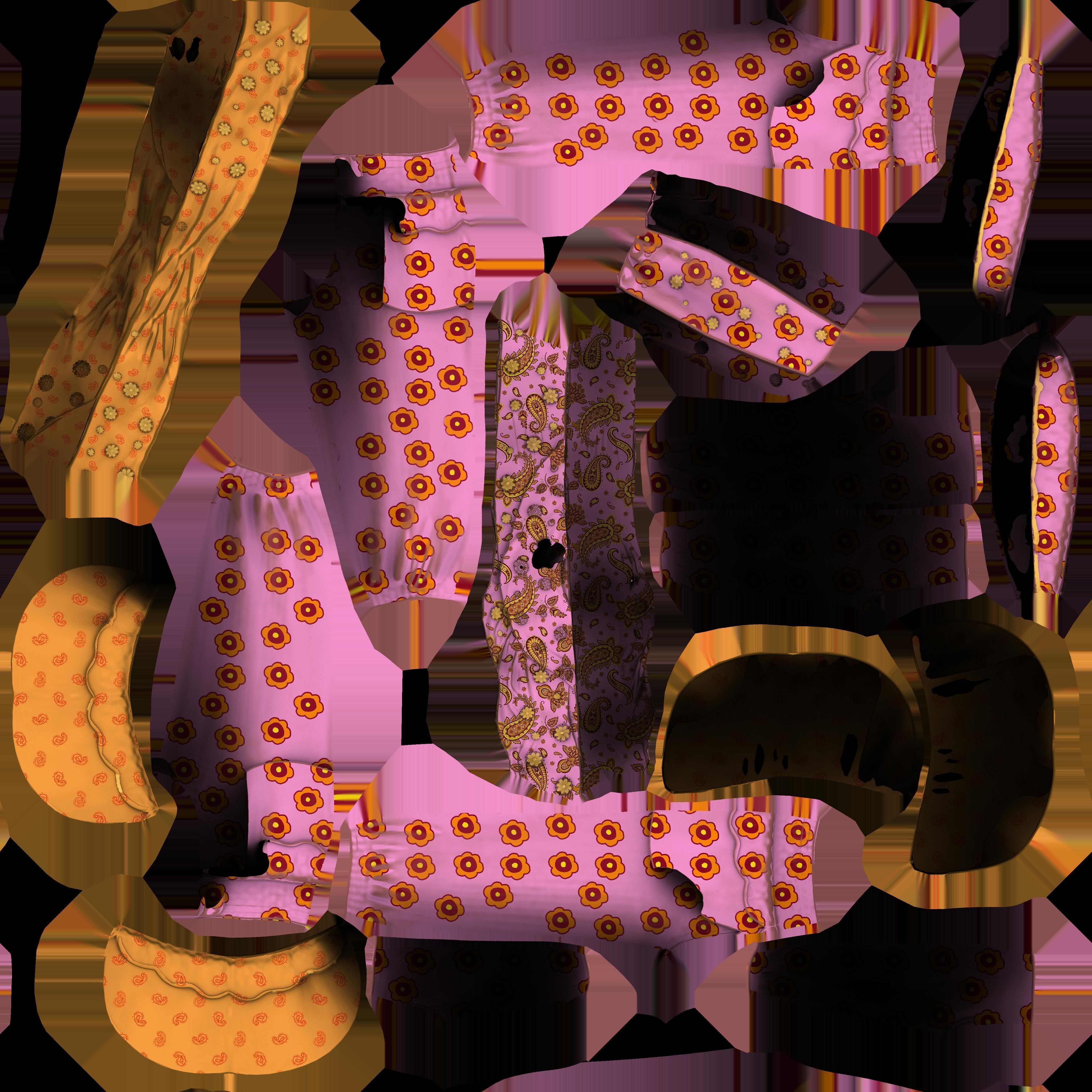 Thai Girl Low-poly 3D model_4