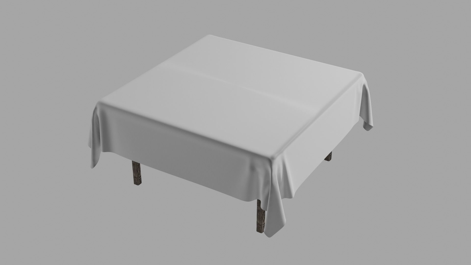 Table with cloth 3D model_1