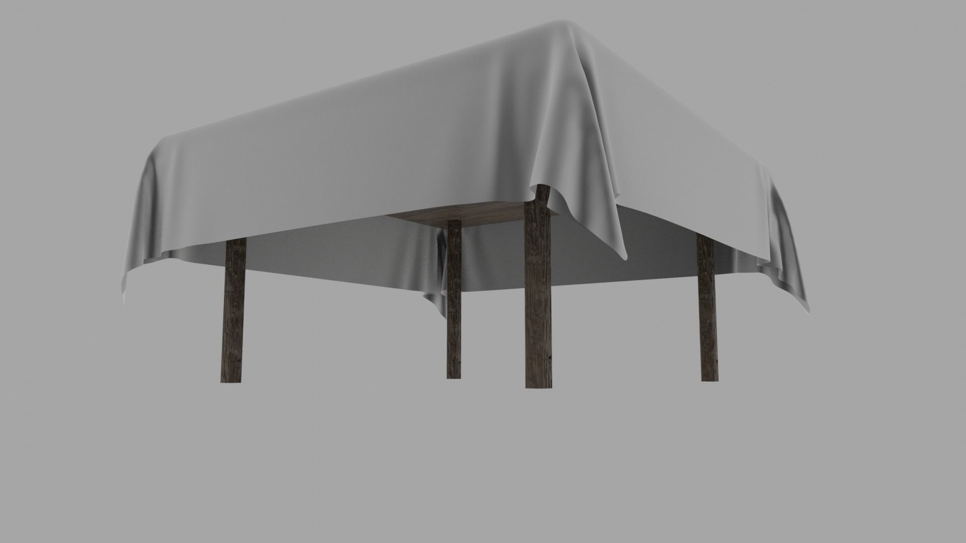 Table with cloth 3D model_5