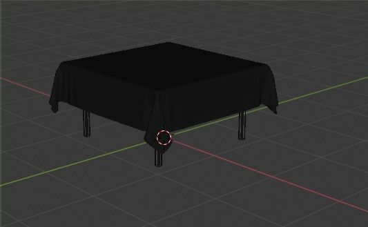 Table with cloth 3D model_3