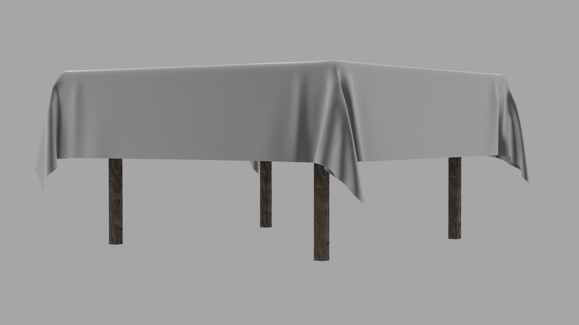 Table with cloth 3D model_2
