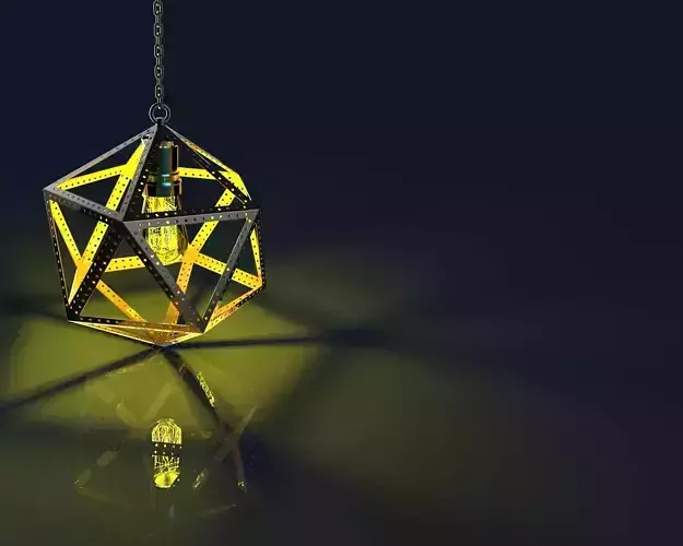 Icosahedron Lamp 3D print model