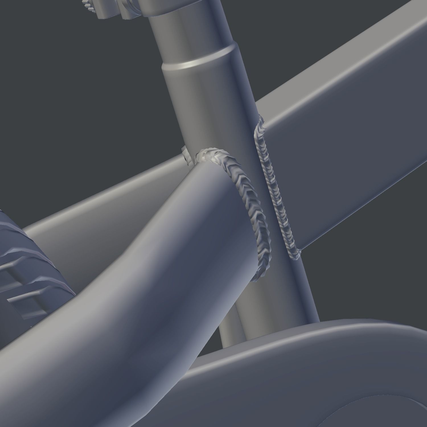 Cubetube Buttons BMX Bicycle  Bike by Royal Baby Low-poly 3D model_14