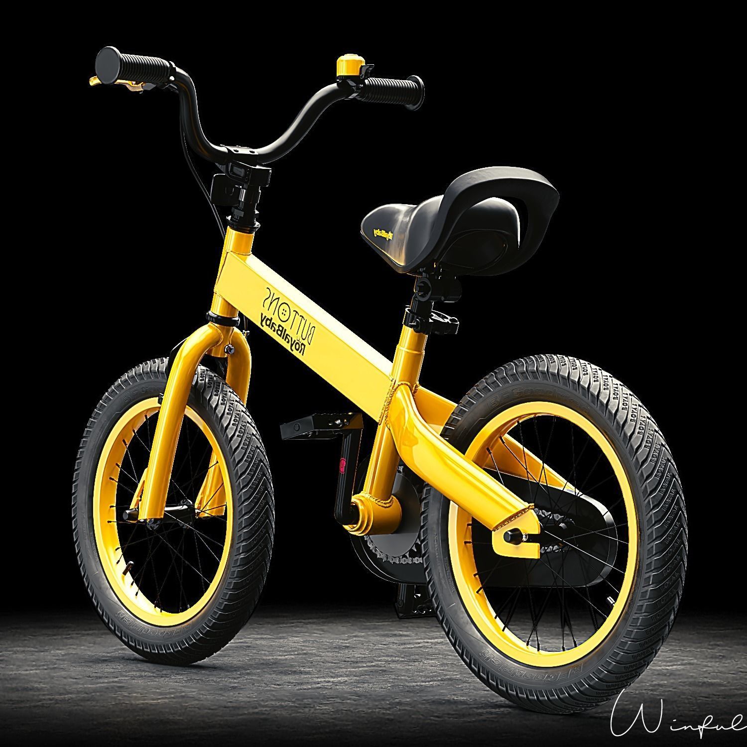 Cubetube Buttons BMX Bicycle  Bike by Royal Baby Low-poly 3D model_3