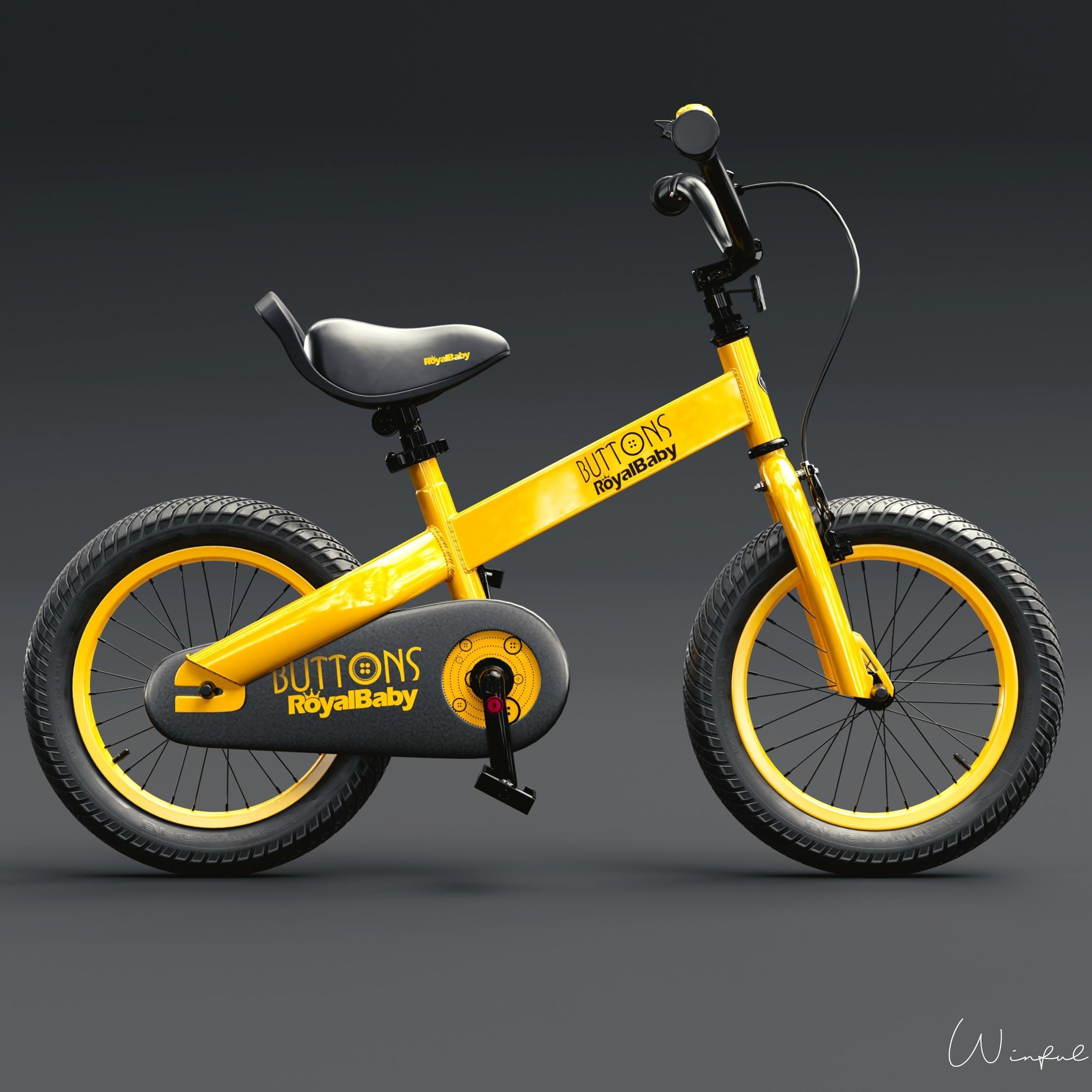 Cubetube Buttons BMX Bicycle  Bike by Royal Baby Low-poly 3D model_2