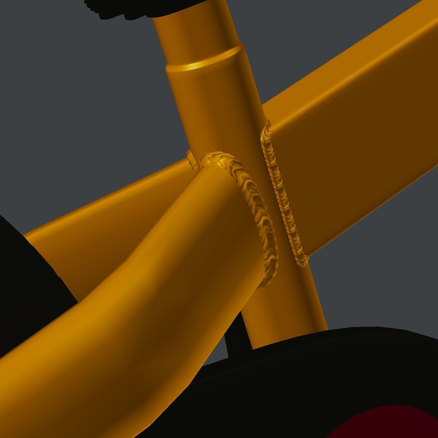 Cubetube Buttons BMX Bicycle  Bike by Royal Baby Low-poly 3D model_9