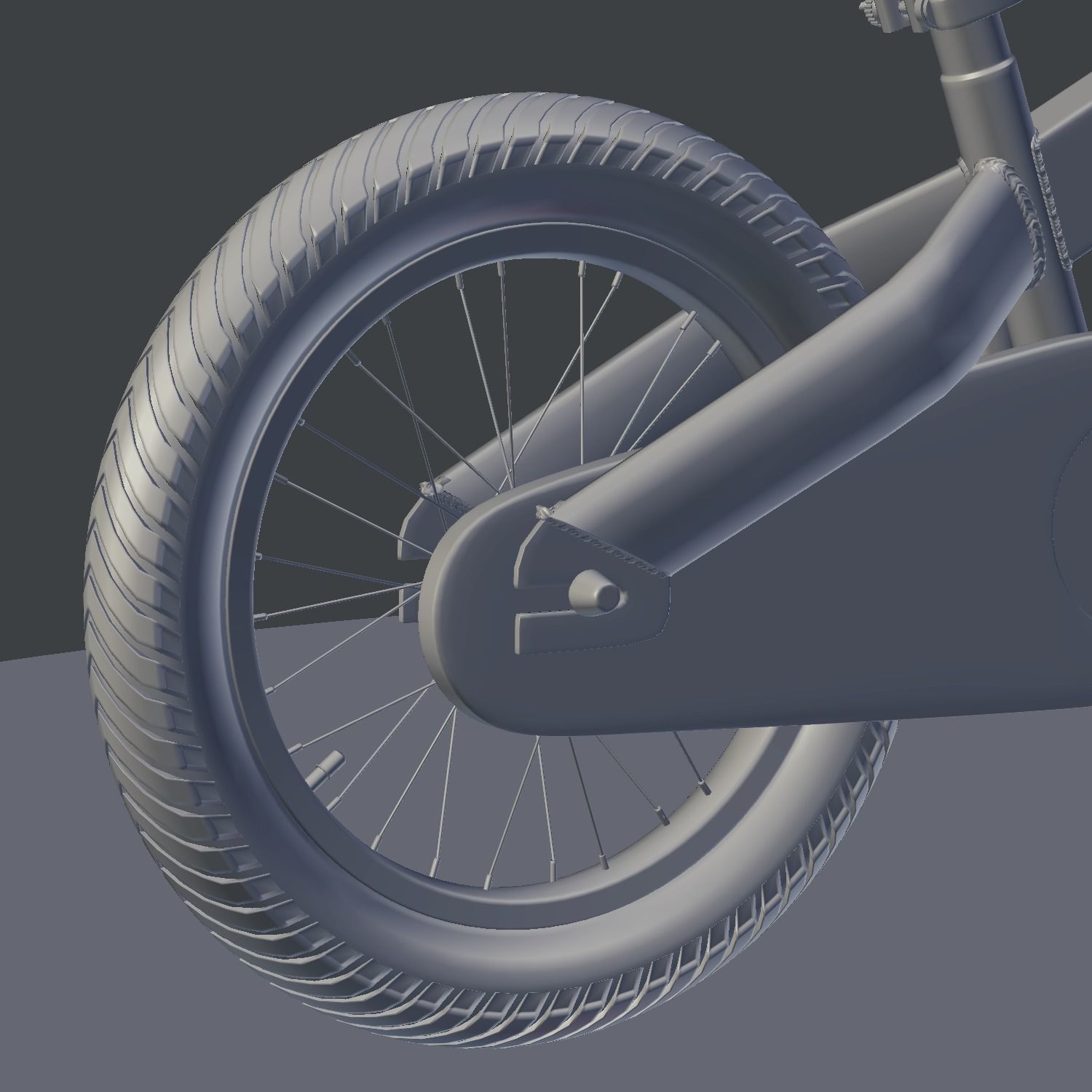 Cubetube Buttons BMX Bicycle  Bike by Royal Baby Low-poly 3D model_18