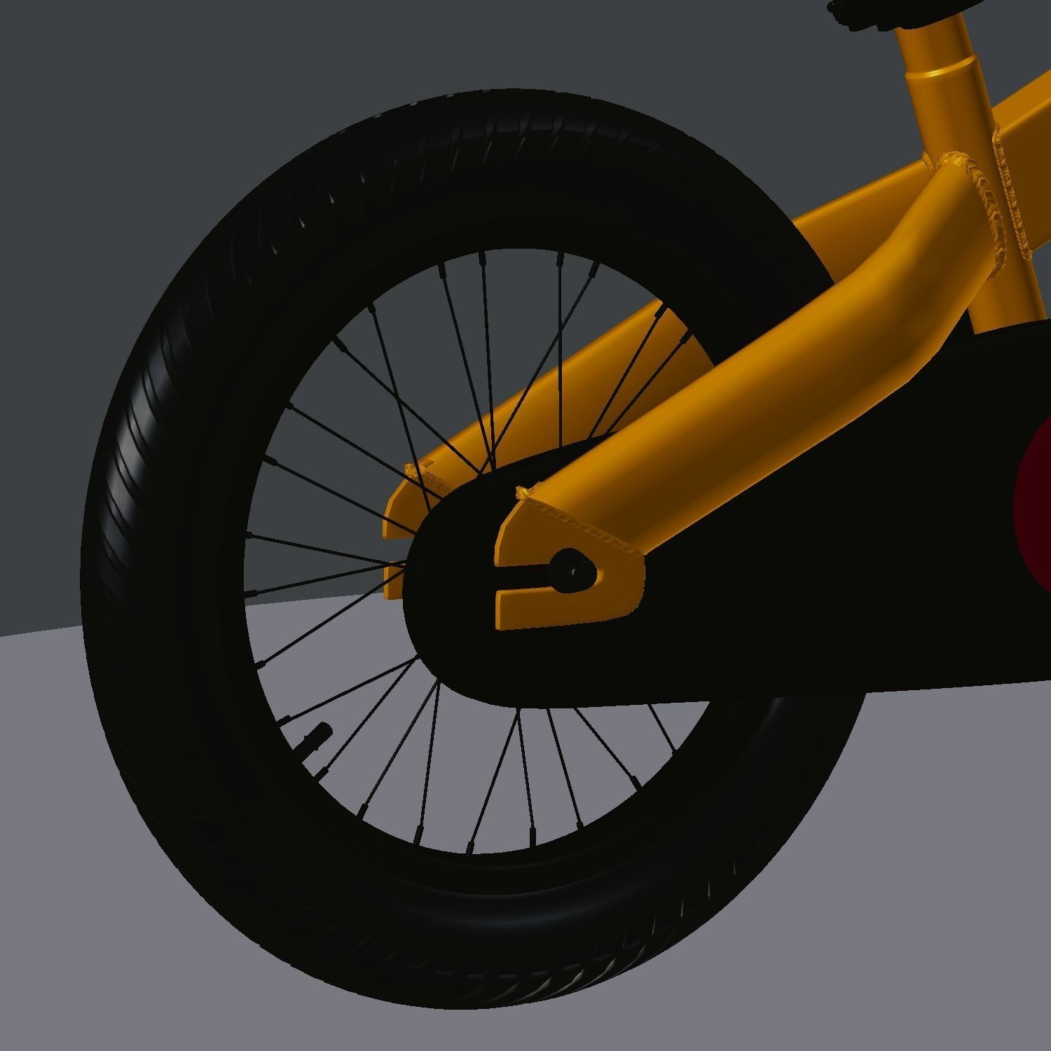 Cubetube Buttons BMX Bicycle  Bike by Royal Baby Low-poly 3D model_11