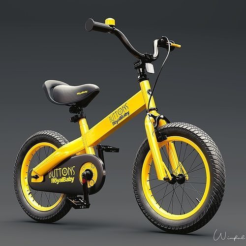 Cubetube Buttons BMX Bicycle  Bike by Royal Baby Low-poly 3D model