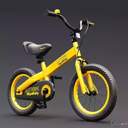 Cubetube Buttons BMX Bicycle  Bike by Royal Baby Low-poly 3D model