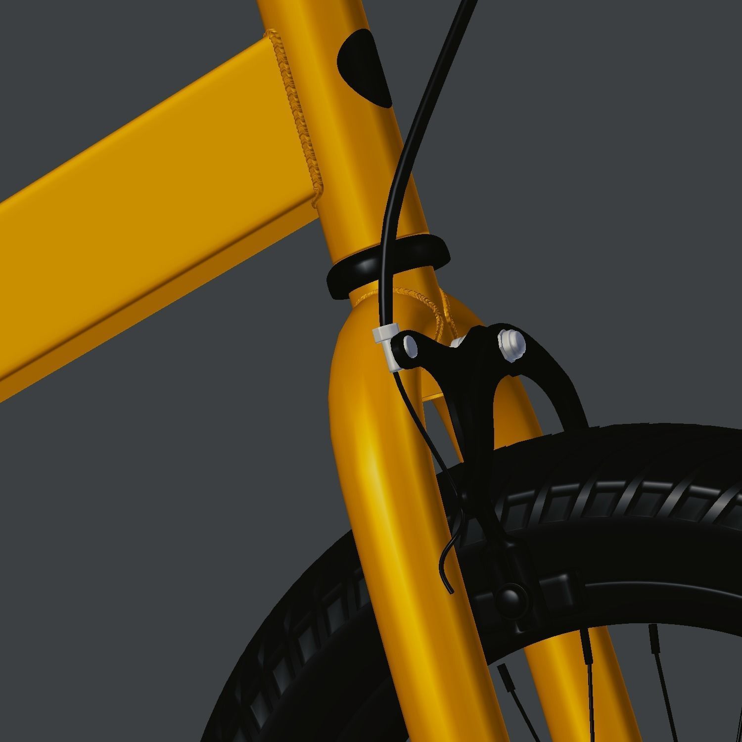 Cubetube Buttons BMX Bicycle  Bike by Royal Baby Low-poly 3D model_6