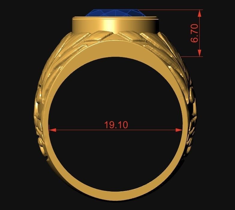 Engraved  Ring  Ready For 3D Print 3D print model_6