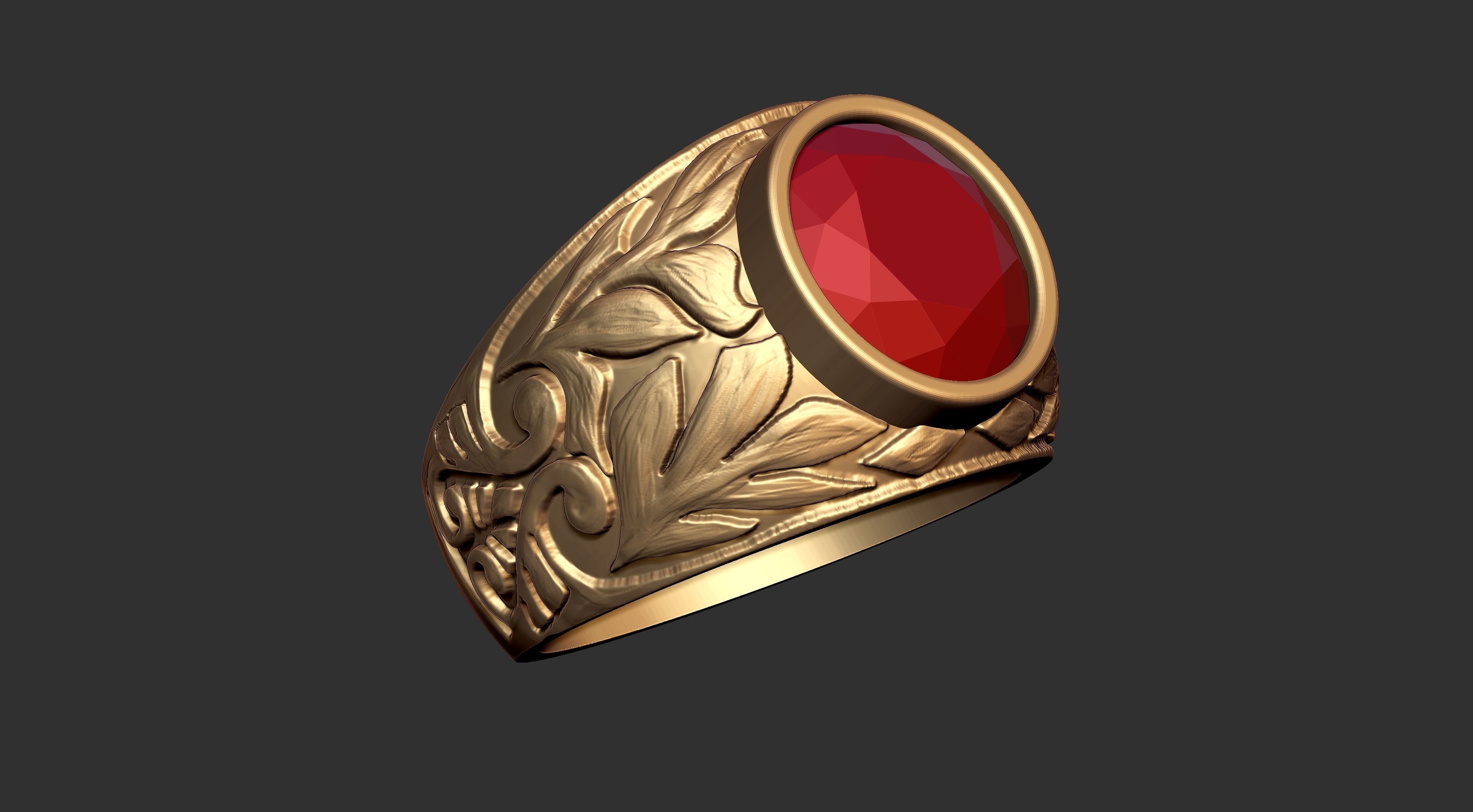Engraved  Ring  Ready For 3D Print 3D print model_1