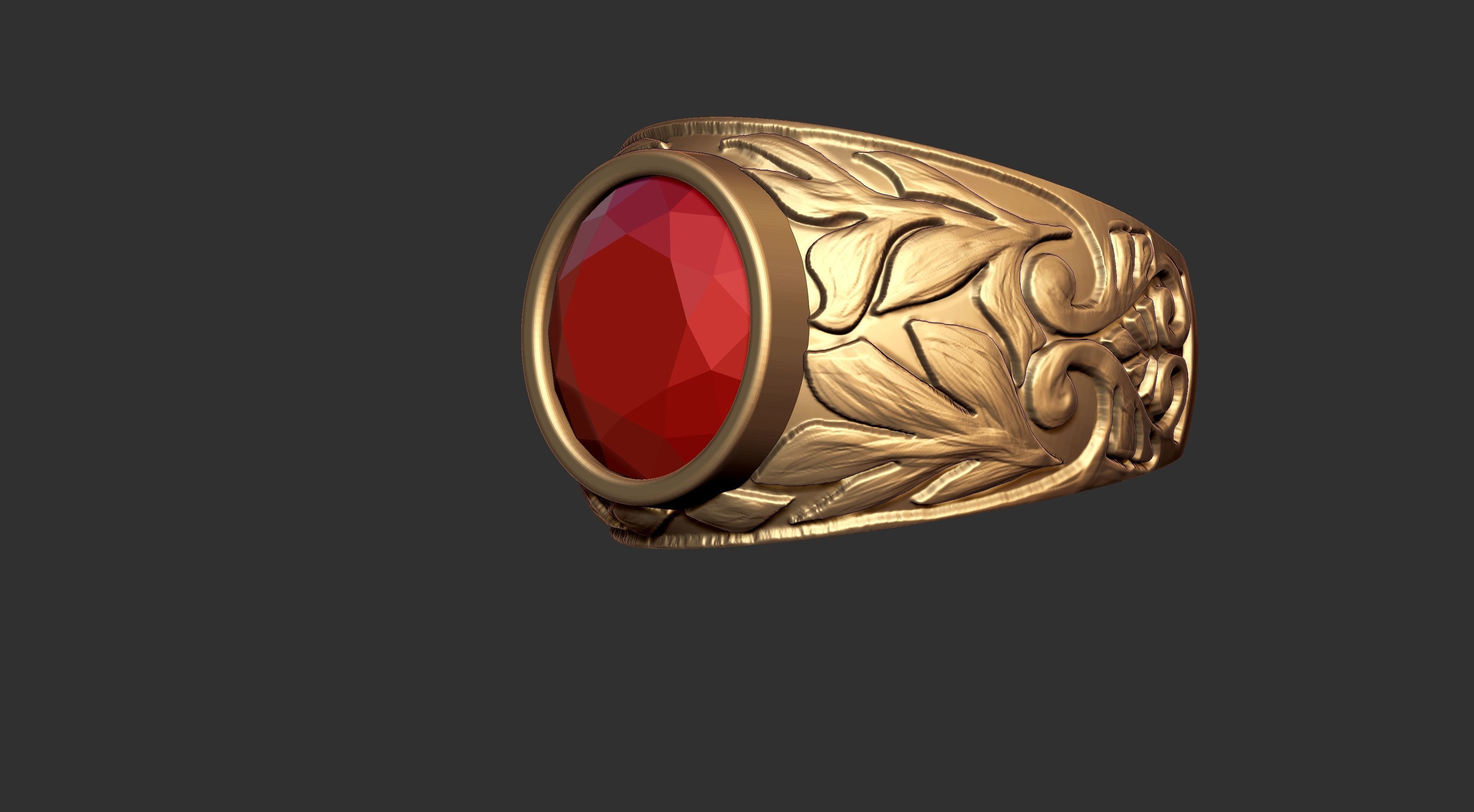 Engraved  Ring  Ready For 3D Print 3D print model_3