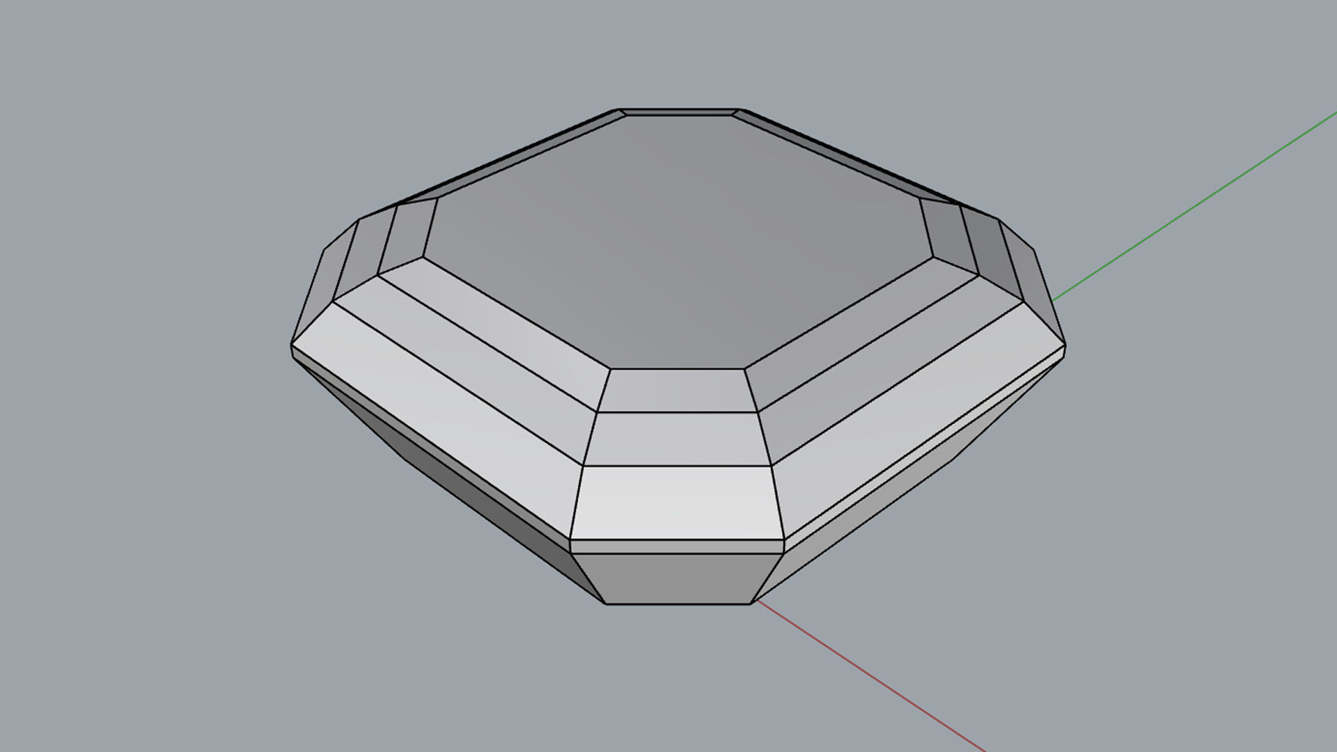 Diamond Asscher 3D print model_14