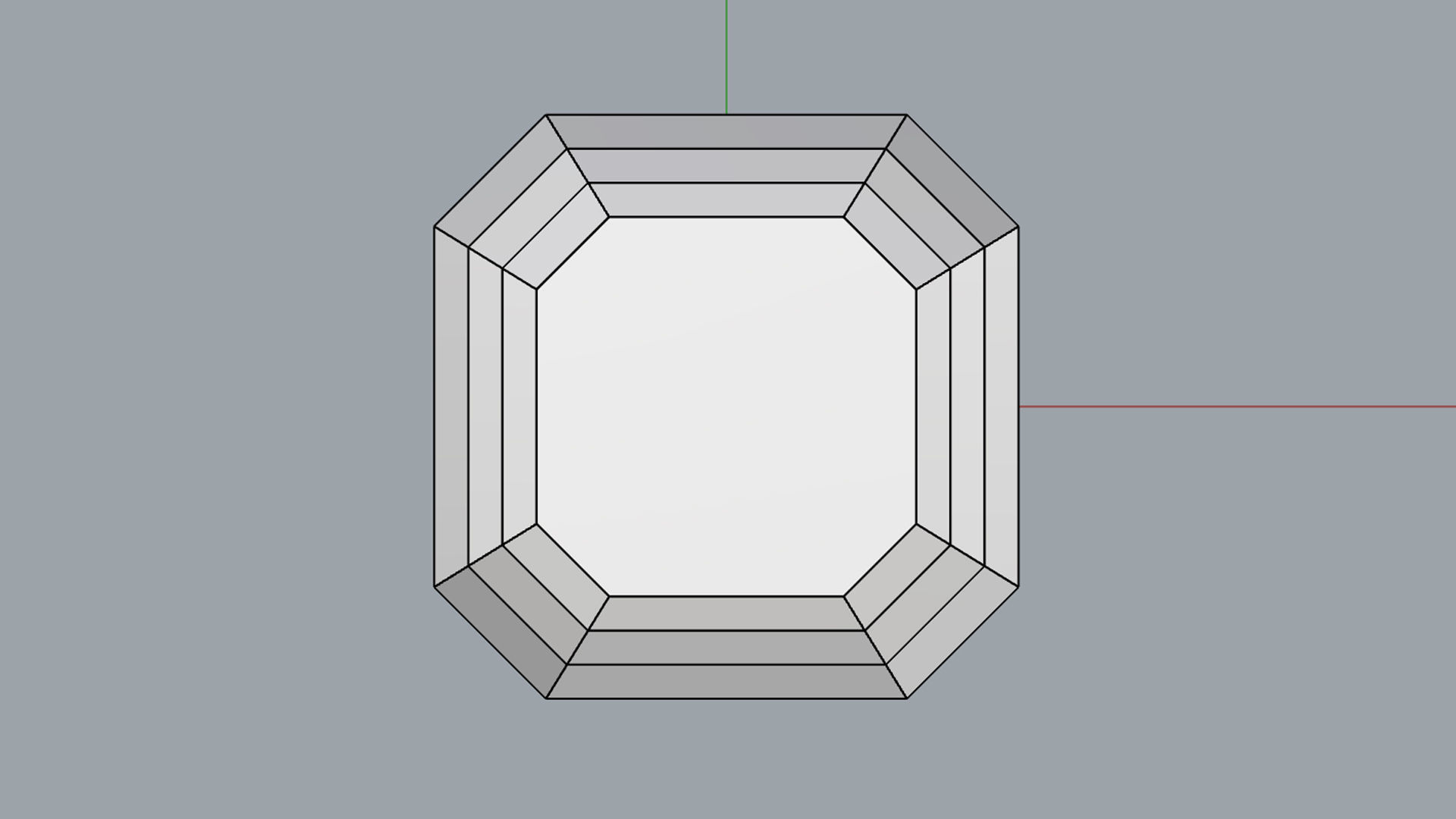 Diamond Asscher 3D print model_13