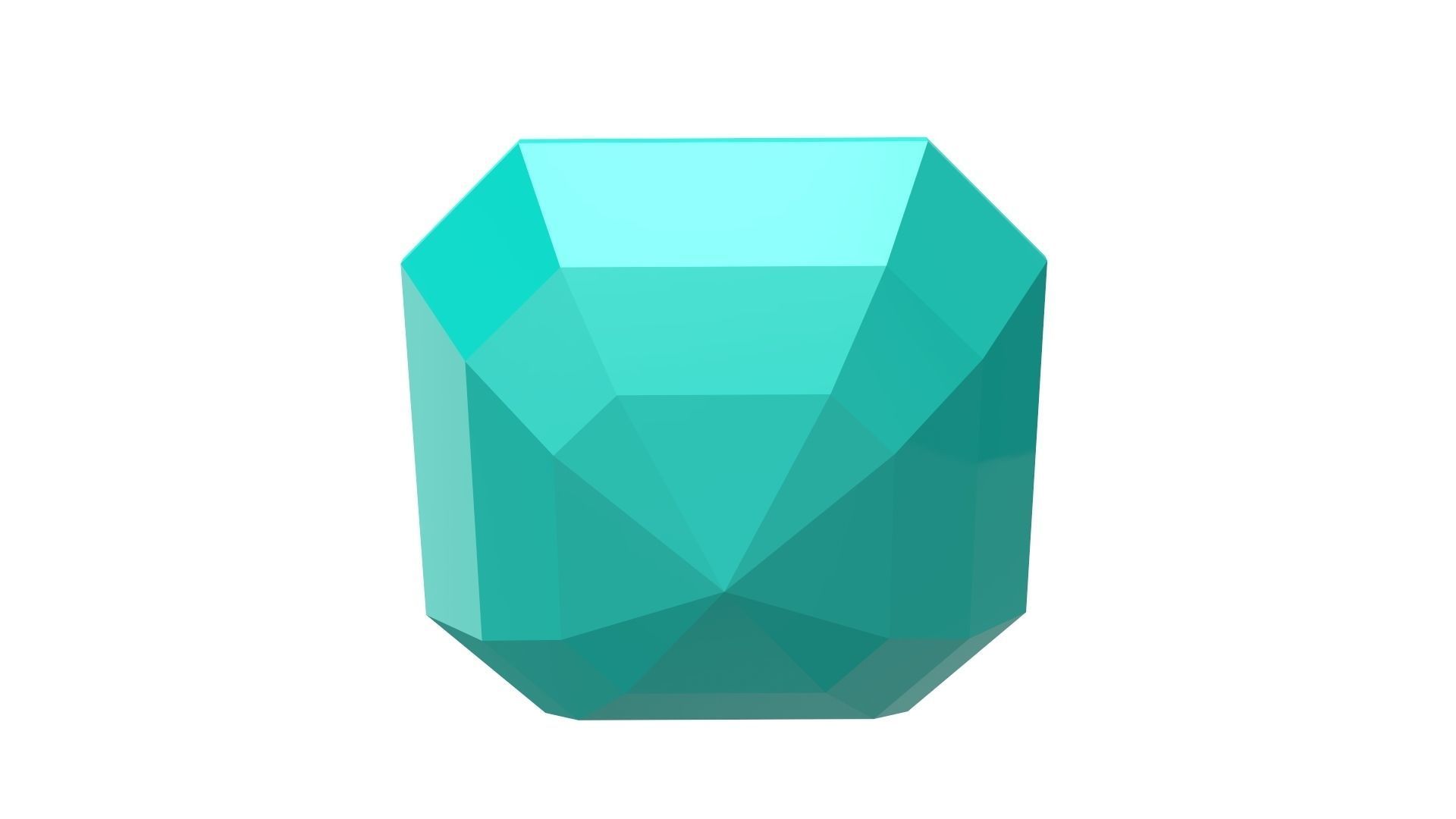 Diamond Asscher 3D print model_2