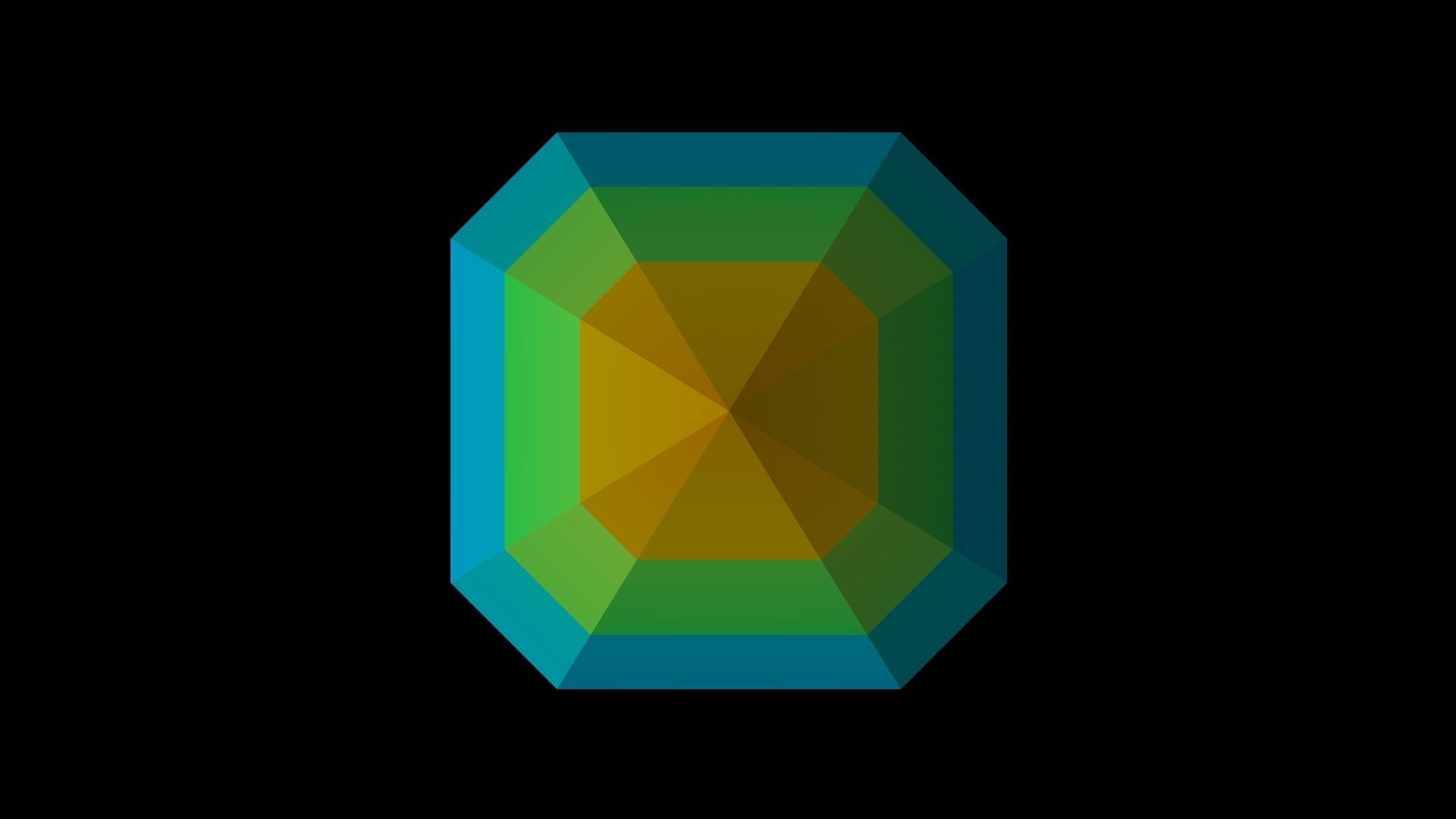 Diamond Asscher 3D print model_3