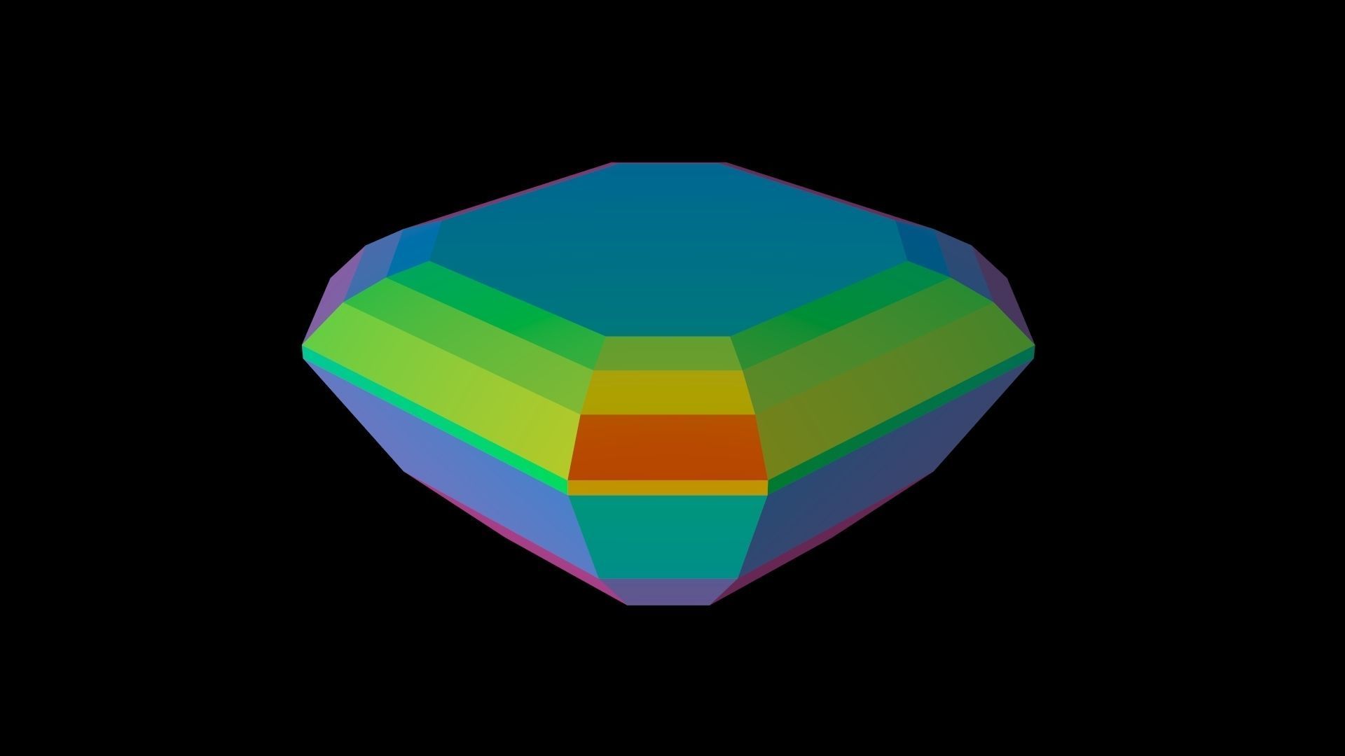 Diamond Asscher 3D print model_8