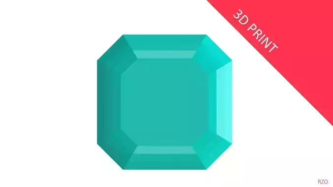 Diamond Asscher 3D print model