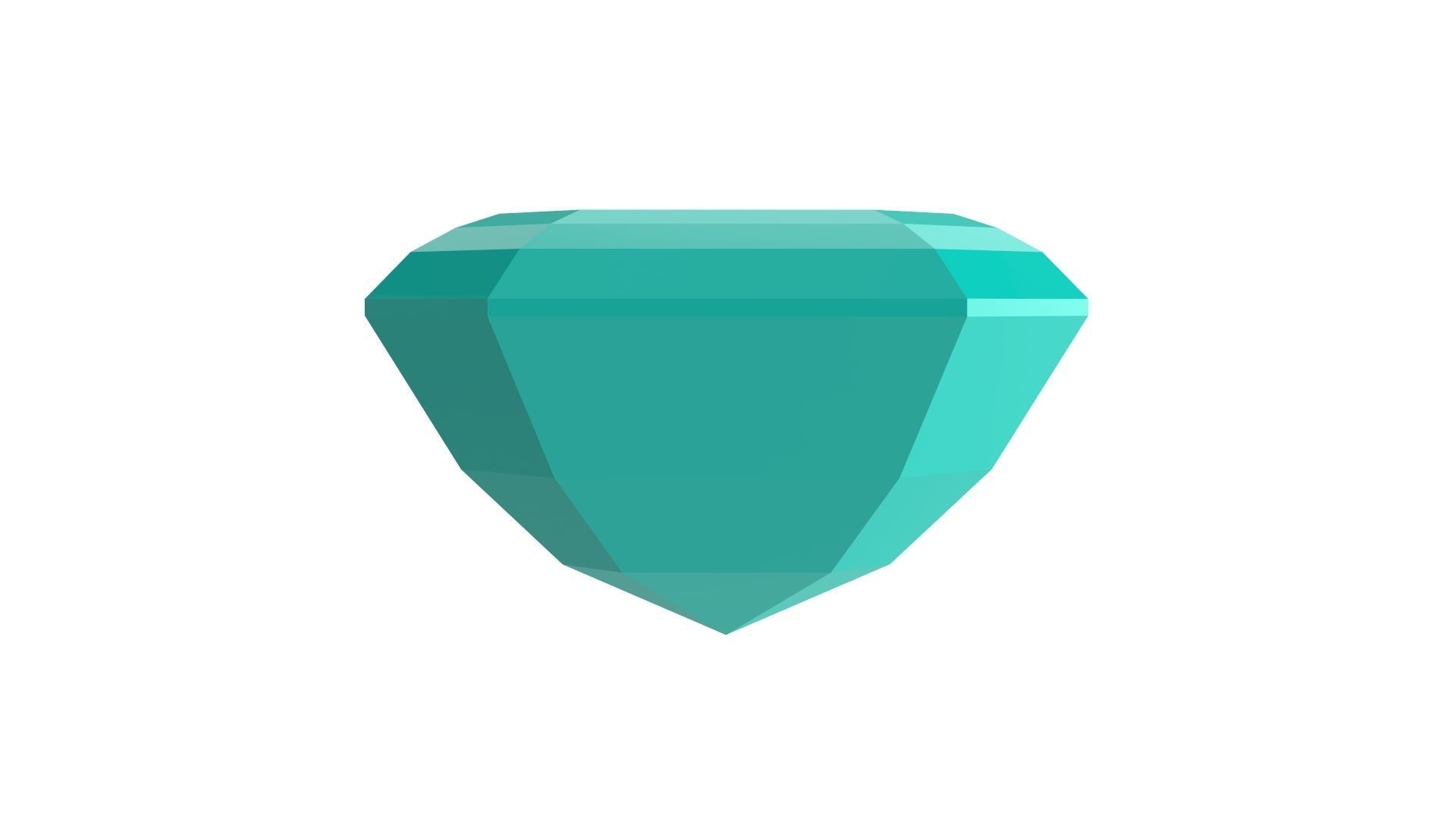 Diamond Asscher 3D print model_1