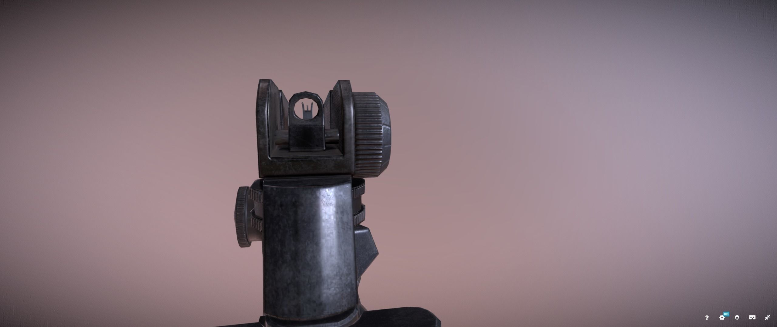 Colt M4 Rifle Low-poly 3D model_8