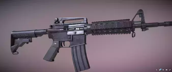 Colt M4 Rifle Low-poly 3D model