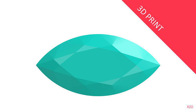 Diamond Marquise 3D print model