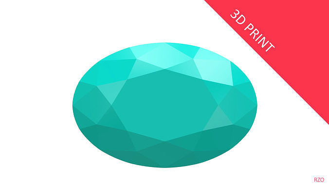 Diamond Oval 3D print model