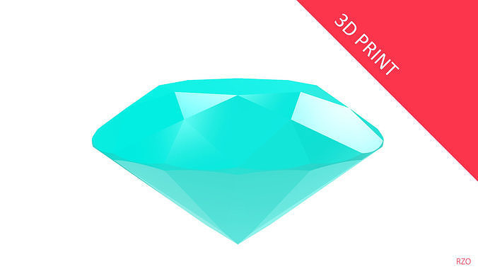 Diamond Round 3D print model