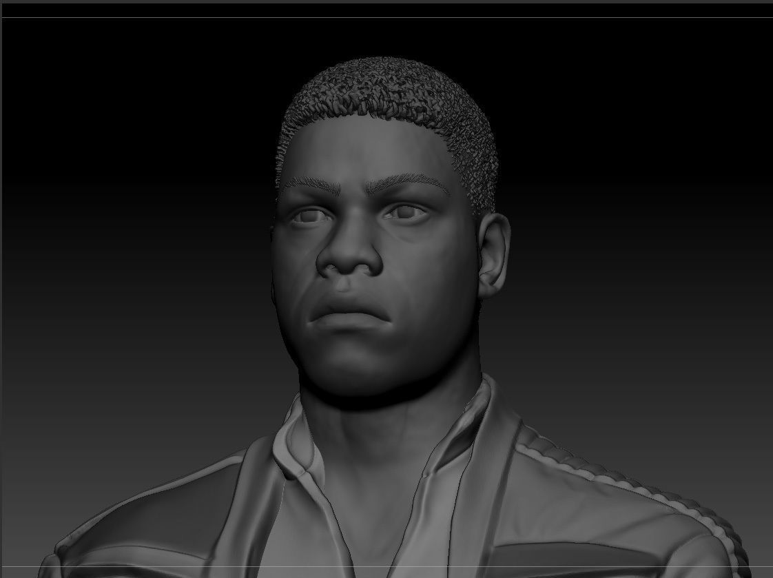 John Boyega - Finn - Star Wars the force awakens 3D print model_8