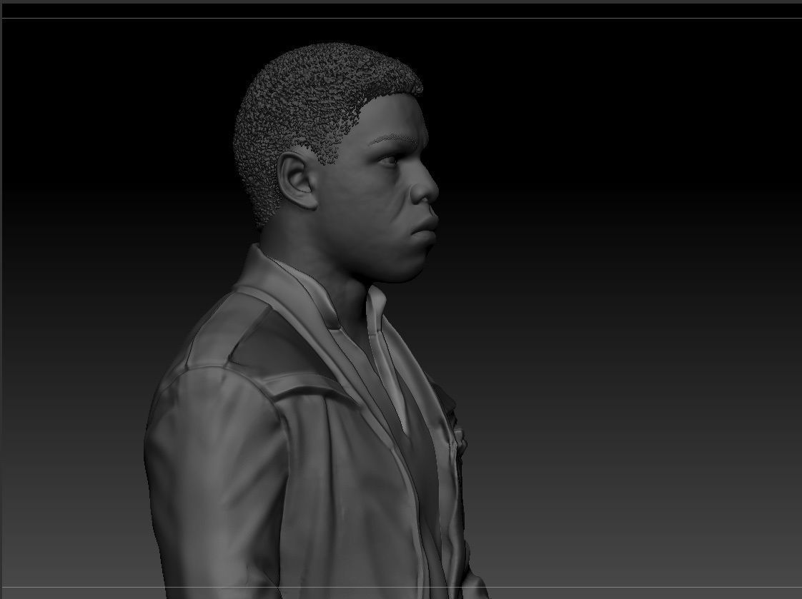 John Boyega - Finn - Star Wars the force awakens 3D print model_4