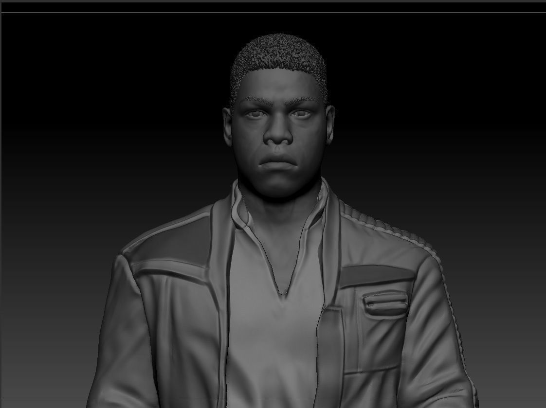 John Boyega - Finn - Star Wars the force awakens 3D print model_2