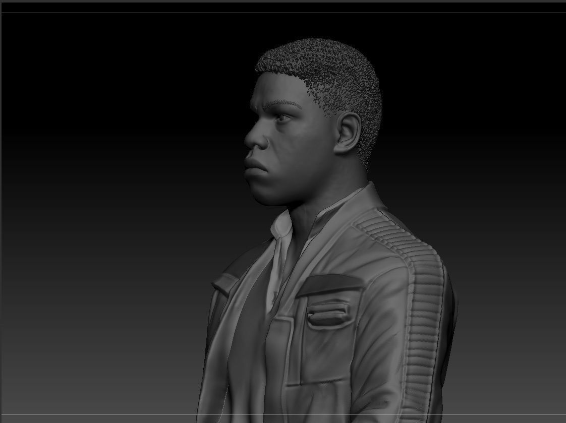 John Boyega - Finn - Star Wars the force awakens 3D print model_6