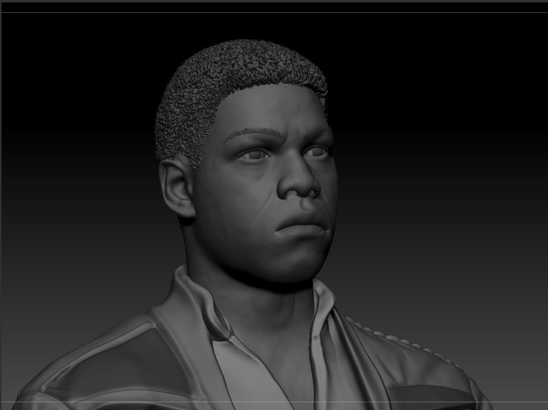 John Boyega - Finn - Star Wars the force awakens 3D print model_9