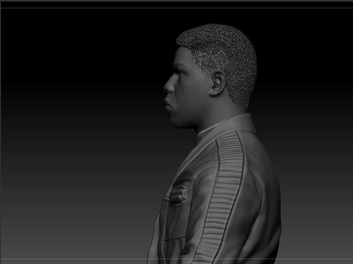 John Boyega - Finn - Star Wars the force awakens 3D print model_7