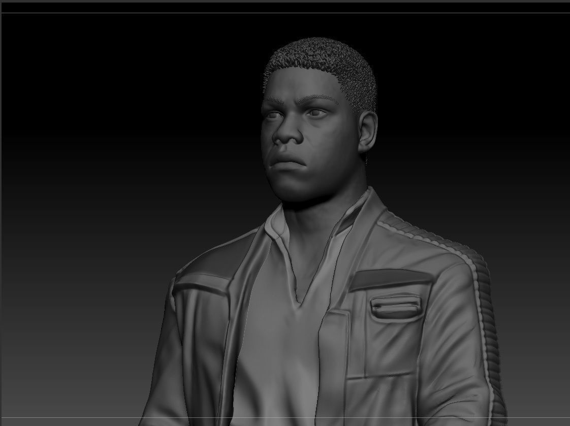 John Boyega - Finn - Star Wars the force awakens 3D print model_1