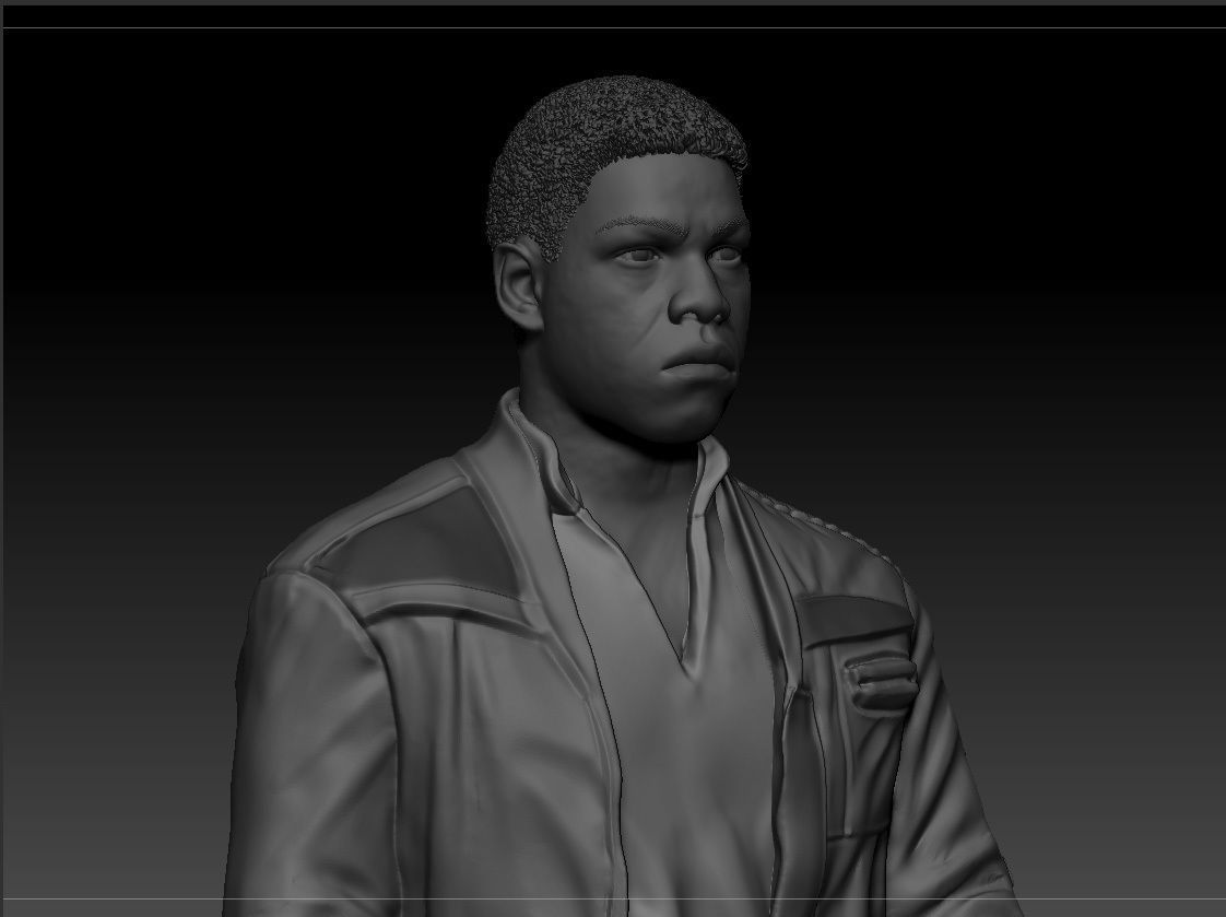 John Boyega - Finn - Star Wars the force awakens 3D print model_3