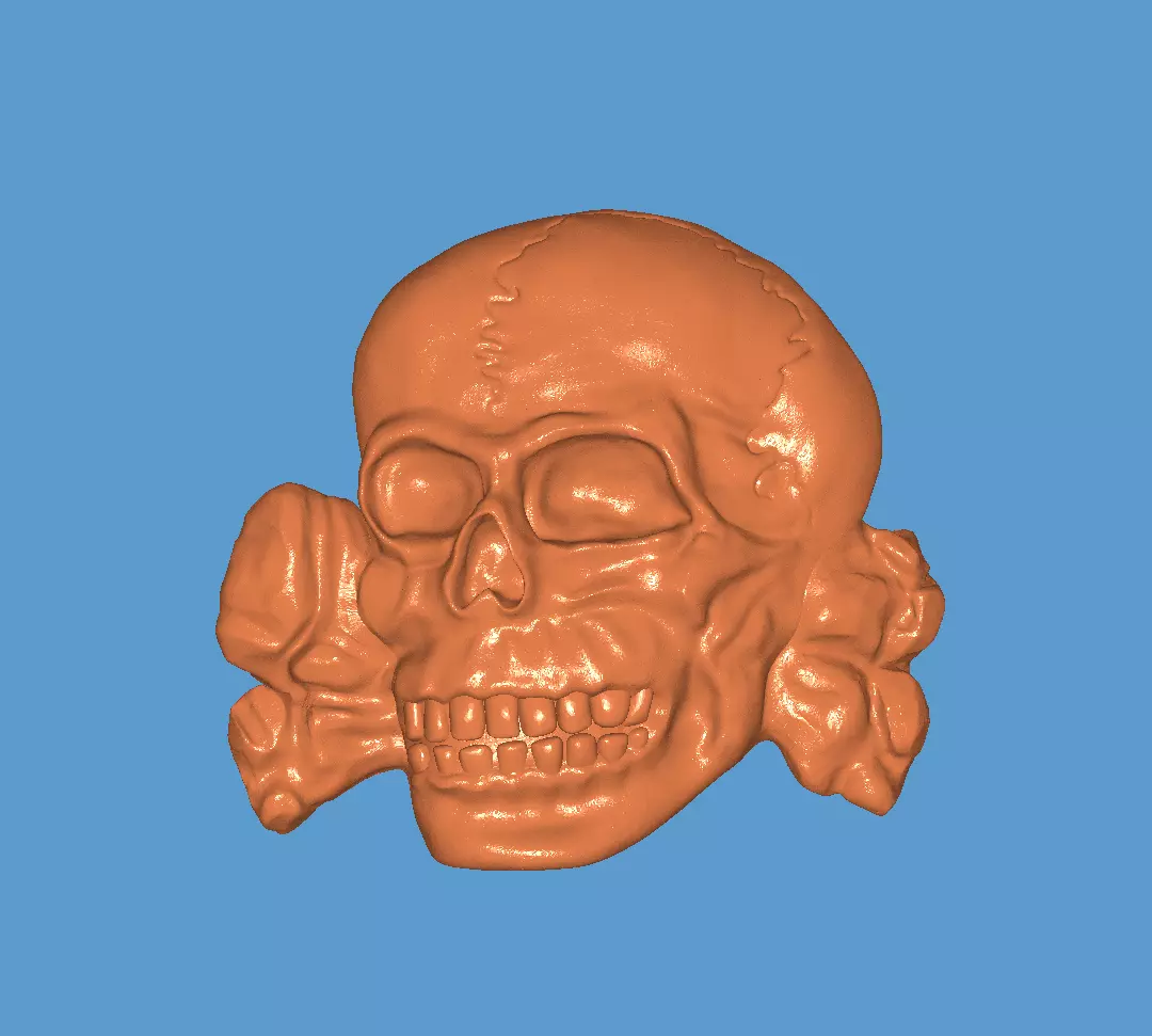 Skull and Crossbones Totenkopf Deathhead 3D print model