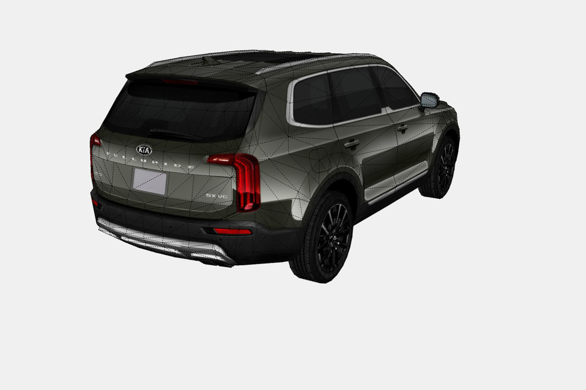 Kia Telluride 2020 Low-poly 3D model_22