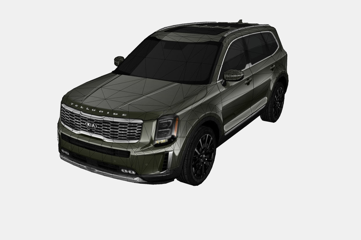 Kia Telluride 2020 Low-poly 3D model_21