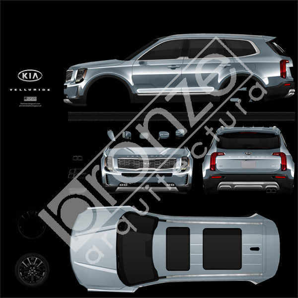 Kia Telluride 2020 Low-poly 3D model_30