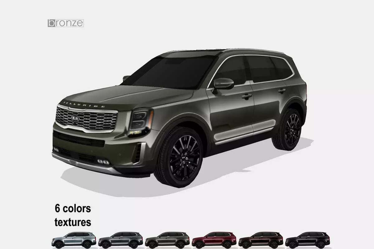 Kia Telluride 2020 Low-poly 3D model_0