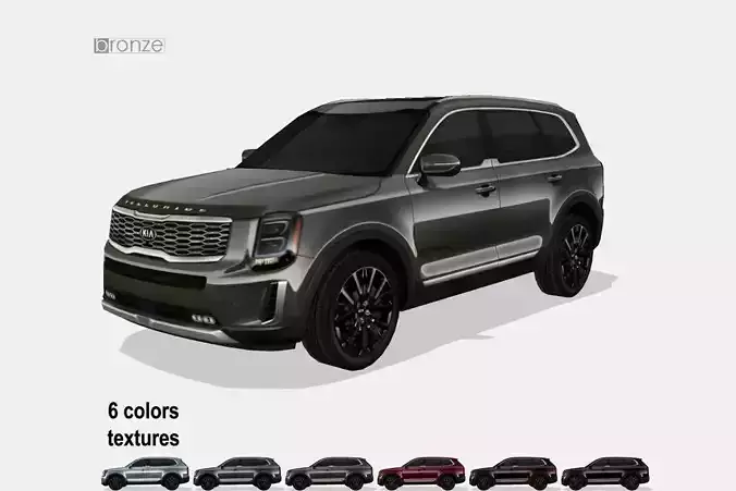 Kia Telluride 2020 Low-poly 3D model