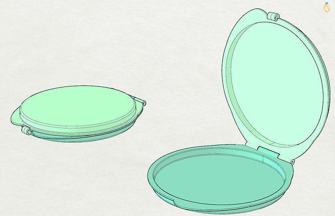 Pocket mirror 3D print model
