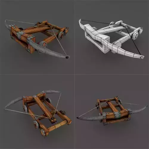 Ballista rigged Animation LowPoly Free low-poly 3D model