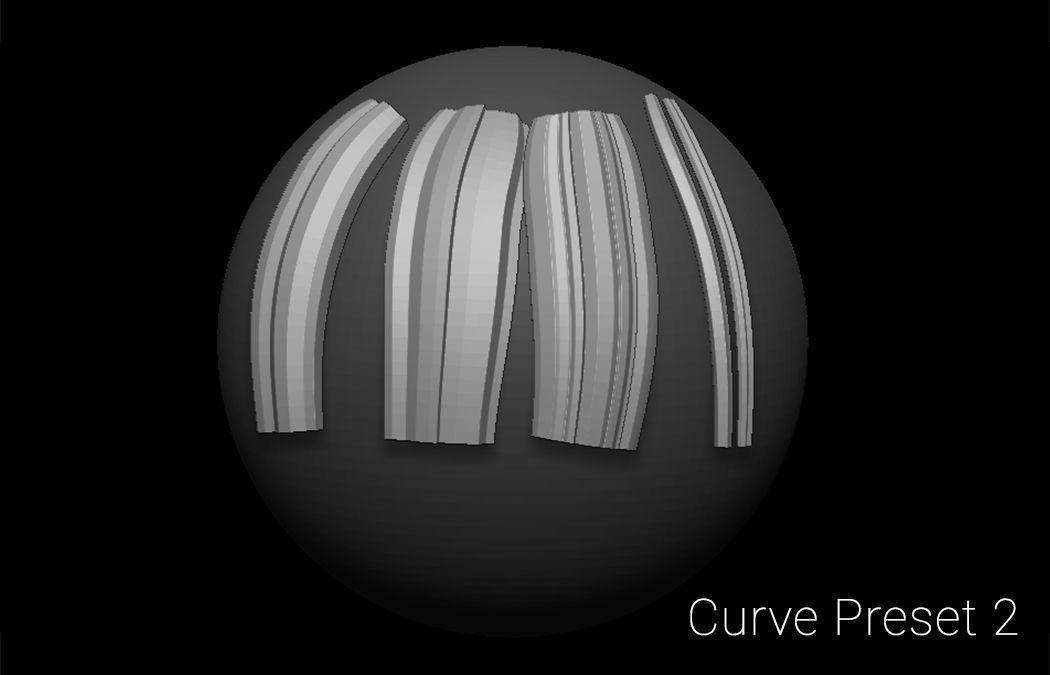 Hair Strands 2 - IMM Curve Brush - UV Unwrapped 3D model_3
