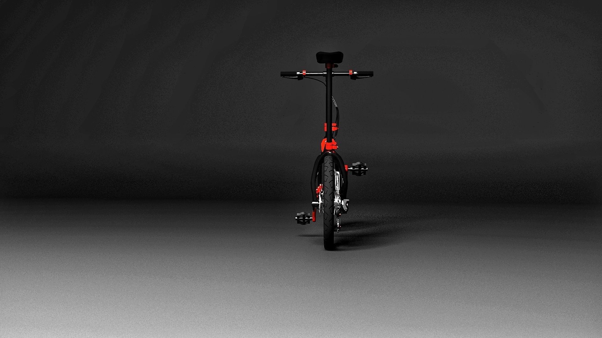 Bicycle folding bike Low-poly 3D model Low-poly 3D model_4